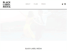 Tablet Screenshot of blacklabel-media.com
